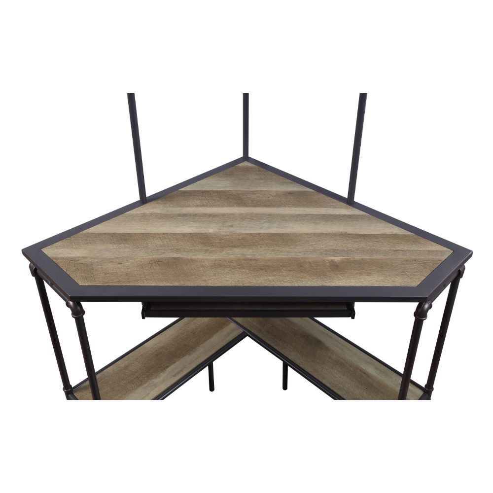 Deliz - Computer Desk With USB - Sand Gray
