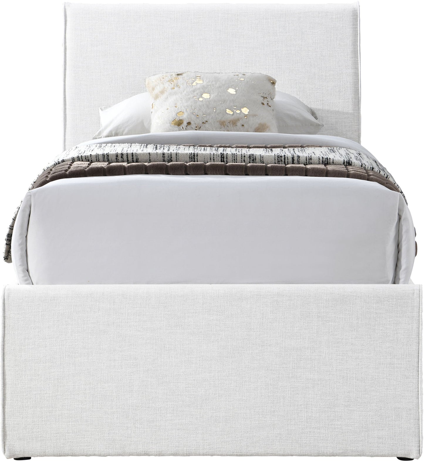Myles - Linen Twin Trundle Bed