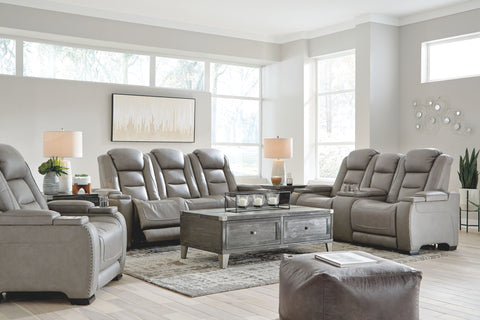 Gray / 3 Pc. - Power Sofa, Loveseat, Recliner