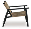 Halfmore - Accent Chair - Black / Natural
