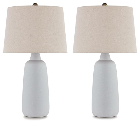 Avianic - White - Ceramic Table Lamp (Set of 2)