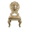 Seville - Side Chair (Set of 2) - Tan PU & Gold Finish