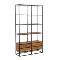 Belcroft - 4-Drawer Etagere - Natural Acacia And Black