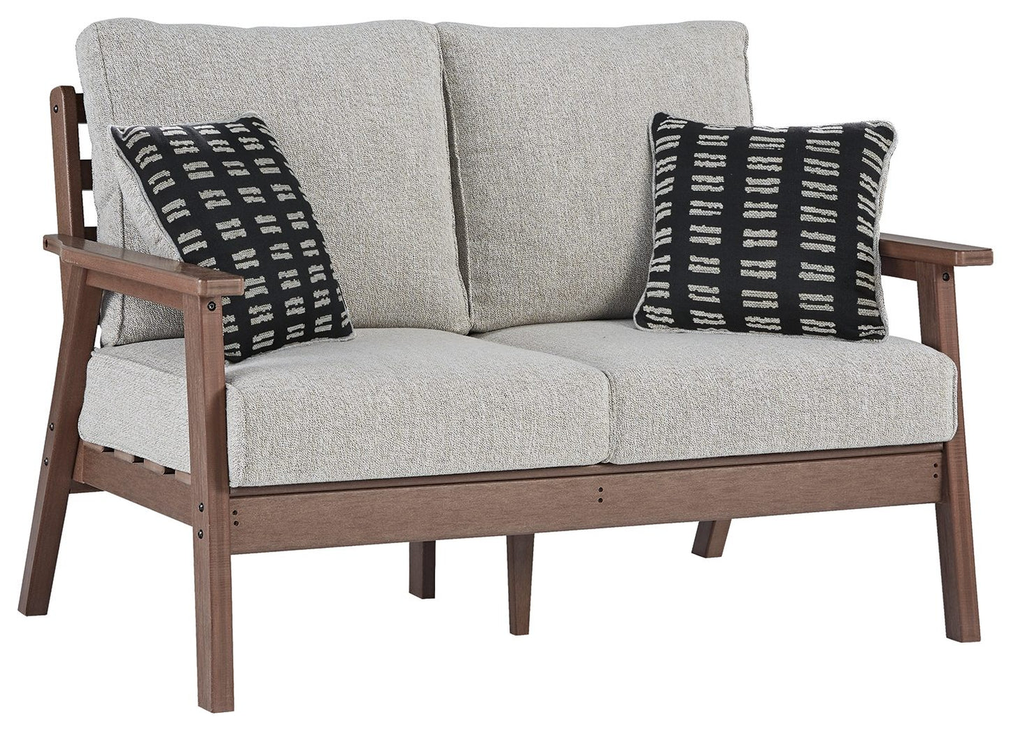 Emmeline - Brown / Beige - Loveseat w/Cushion