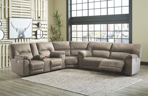 Dark Gray / 3 Pc. Left Arm Facing Power Loveseat With Console Sectional