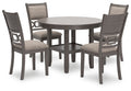 Wrenning - Gray - Dining Room Table Set (Set of 5)