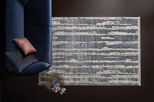 Liberta - Carpet 5'x8' - Grey / Dark Blue