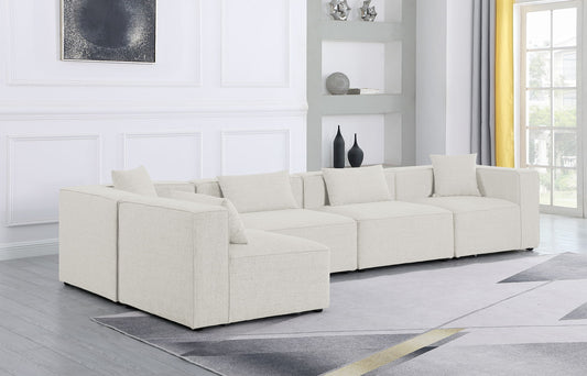 Cube - Modular Sectional 5 Piece - Cream