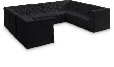 Tuft - Modular Sectional 8 Piece - Black - Fabric