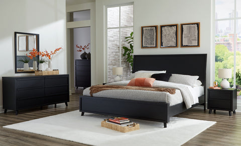 Black / 7 Pc. Bed, Dresser, Mirror, Chest / King