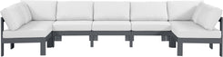 Nizuc - Outdoor Patio Modular Sectional 7 Piece - White - Modern & Contemporary