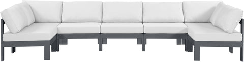 Nizuc - Outdoor Patio Modular Sectional 7 Piece - White - Modern & Contemporary