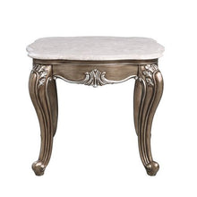 Elozzol - Accent Table - Marble & Antique Bronze Finish - 24"