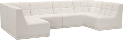 Relax - Modular Sectional 6 Piece - Cream