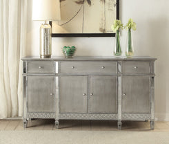 Kacela - Server - Mirrored & Antique Silver Finish