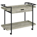 Ventura - 1-Drawer Engineered Wood Bar Cart - Gray Driftwood