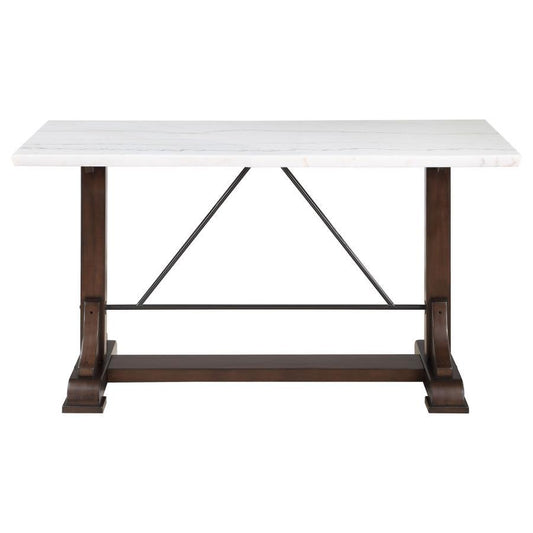 Aldrich - Marble Top Counter Height Dining Table - White