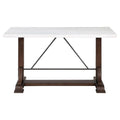 Aldrich - Marble Top Counter Height Dining Table - White