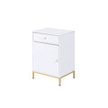 Ottey - Cabinet - White High Gloss & Gold