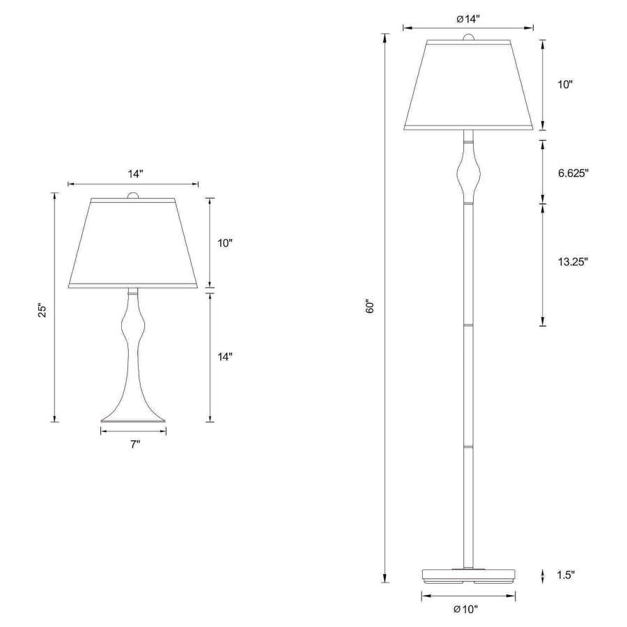 Griffin - 3 Piece Floor And Table Lamp Set Brushed Nickel - Brush Nickel