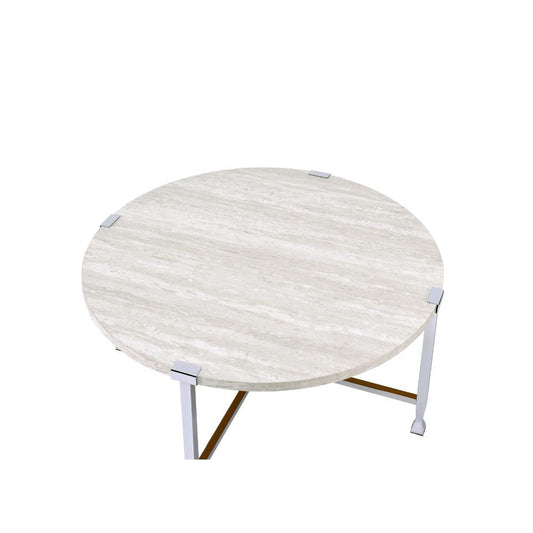 Brecon - Coffee Table - White Oak & Chrome