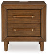 Lyncott - Two Drawer Night Stand - Brown