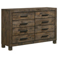 Woodmont - 8-Drawer Dresser - Rustic Golden Brown