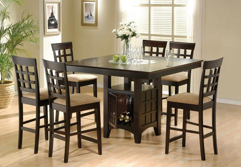 Dark Brown / 7 Pc. Table, 6 Chairs