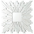 Brantley - Square Sunburst Wall Mirror - Silver