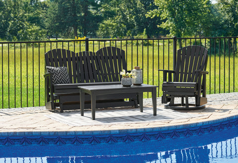 Black / 3 Pc. Loveseat, Swivel Chair, Cocktail Table