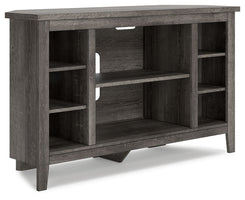 Arlenbry - Gray - Corner TV Stand/Fireplace Opt