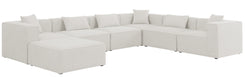 Cube - Modular Sectional 7 Piece - Cream - Fabric