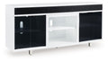 Gardoni - White / Black - XL TV Stand With Fireplace Option