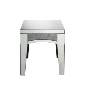Nowles - End Table - Mirrored & Faux Stones