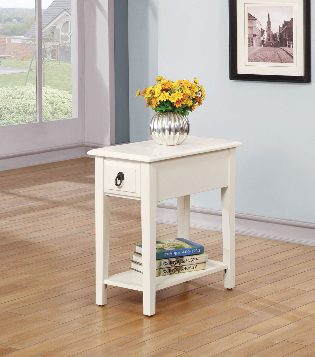 Jeana - Accent Table - White