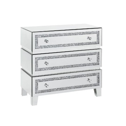 Noor - Cabinet - Mirrored & Faux Diamonds