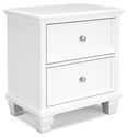 Fortman - White - Two Drawer Night Stand