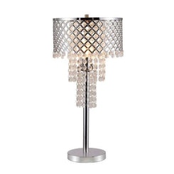 Crystal On Mesh - Table Lamp - Chrome