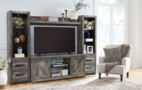 Gray / 4 Pc. - Entertainment Center - 63" TV Stand