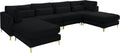 Julia - Modular Sectional 6 Piece - Fabric - Black