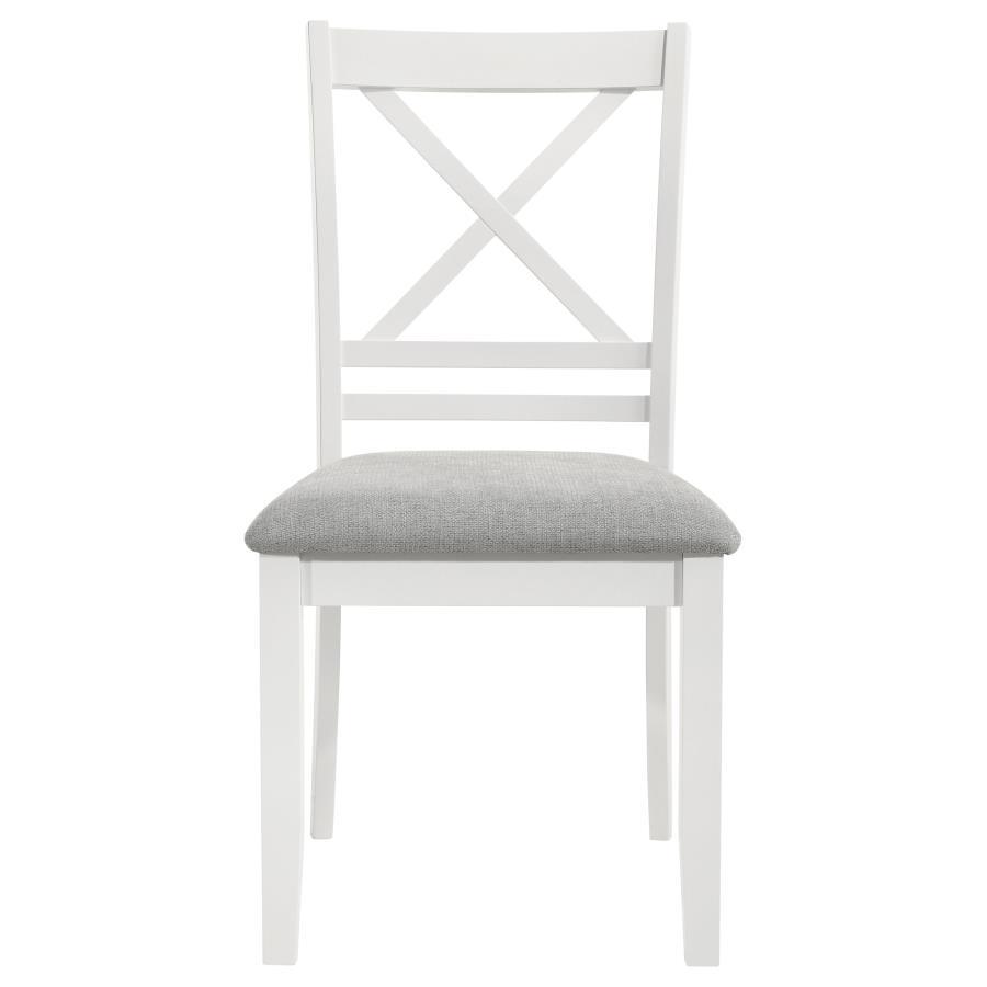 Hollis - Cross Back Wood Dining Side Chair (Set of 2) - White