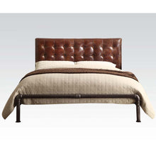 Brancaster - Queen Bed - Vintage Brown Top Grain Leather