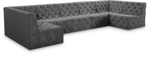 Tuft - Modular Sectional 7 Piece - Gray - Fabric