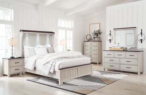 Gray / 6 Pc. Bed, Dresser, Mirror, Chest / Queen