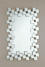 Pamela - Frameless Wall Mirror With Staggered Tiles - Silver