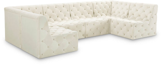 Tuft - Modular Sectional 6 Piece - Cream - Modern & Contemporary