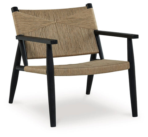 Halfmore - Black / Natural - Accent Chair