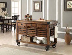 Kaif - Kitchen Cart - Distressed Chestnut