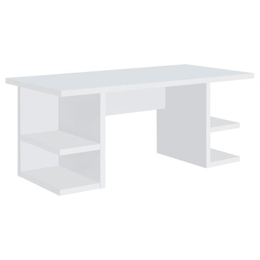 Alice - 4-Shelf Engineered Wood Writing Desk - White