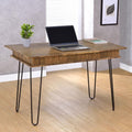 Sheeran - Writing Desk With Storage - Rustic Amber